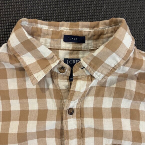 J.Crew Double Weave Gingham Shirt Men’s Medium Classic Fit (Men M) - Picture 2 of 8